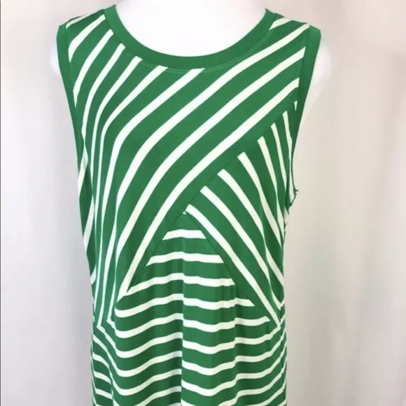 CABI Women Size M GREEN & WHITE Amelia Tank Top Style #5758 - Picture 3 of 5